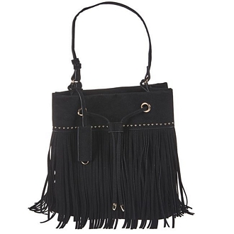 Women’s tote bag with decorative fringes