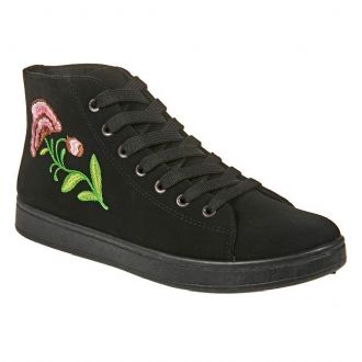 Women’s ankle-high embroidered sneakers
