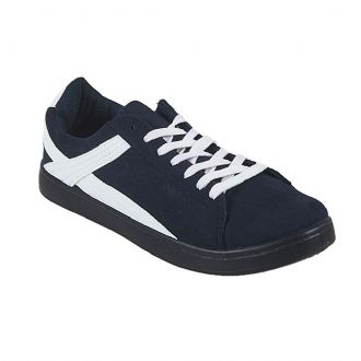 Ανδρικό sneaker με λευκές γραμμές - Μπλε