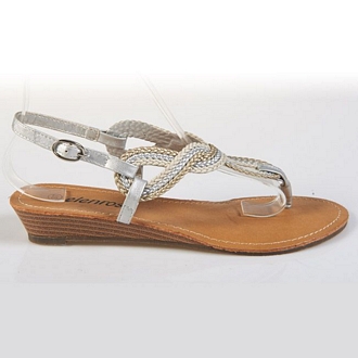Women’s slingback thong sandals with braided straps