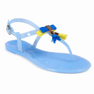 Πέδιλο πλαστικό jelly με φουντάκια