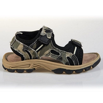Children’s sandals with military pattern and two adjustable hook-and-loop straps - Mitsuko