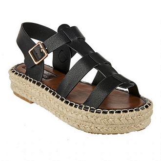 Women flatform sandals with three straps