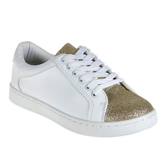 Women’s sneakers with golden parts