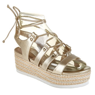 Women’s golden platform sandals