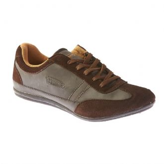 Men sneakers in brown color