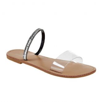 Women’s sandals with transparent stripe