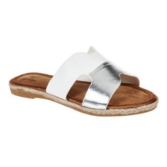 Women’s sandals with two-color stripe