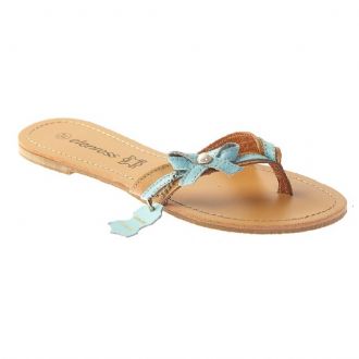 Women’s sandals with bow and pearl