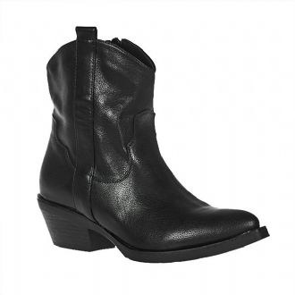 Women black Western ankle boots