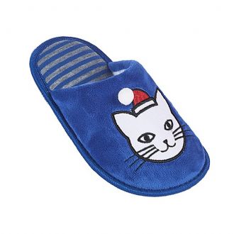 Παντόφλα παιδική γάτος με σκουφάκι - Mitsuko