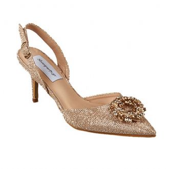 Γόβα με αγκράφα και glitter