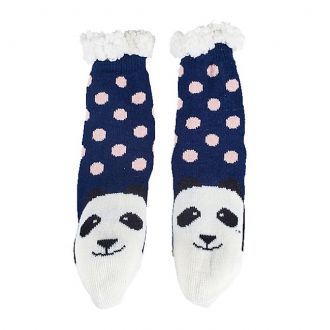 Γυναικεία καλτσοπαντόφλα panda πουά  - Mitsuko