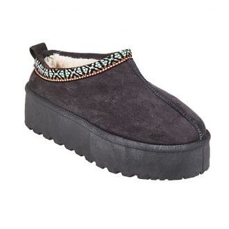 Παντόφλα μποτάκι flatform - Γκρι - Mitsuko