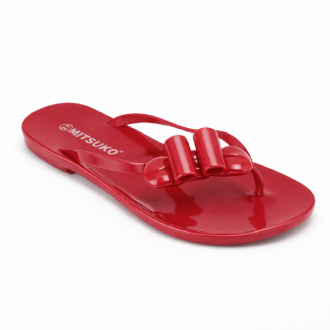 Σαγιονάρα πλαστική με φιόγκο - Κόκκινο - Mitsuko