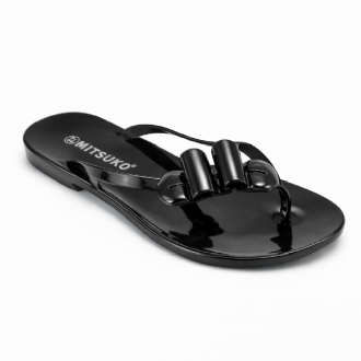 Σαγιονάρα πλαστική με φιόγκο - Μαύρο - Mitsuko