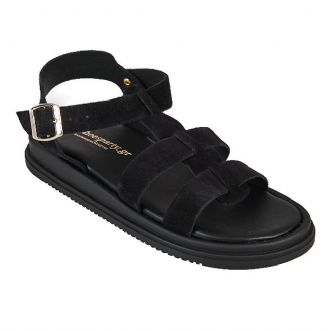 Σανδάλι multistrap με λουράκι αστραγάλου - Μαύρο