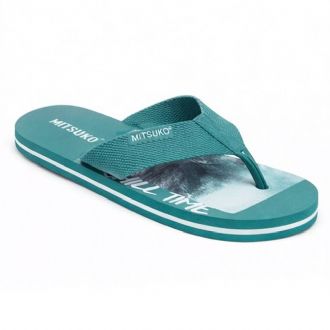 Ανδρική δίχαλη σαγιονάρα - Πετρόλ - Mitsuko