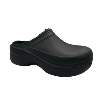 Γυναικεία παντόφλα σαμπό - Μαύρο - Mitsuko