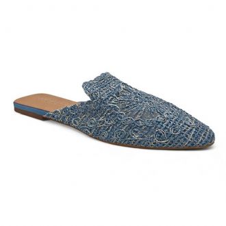 Mule flat μοκασίνι - Μπλε
