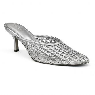 Mule γοβα με χαμηλό τακούνι - Ασημί