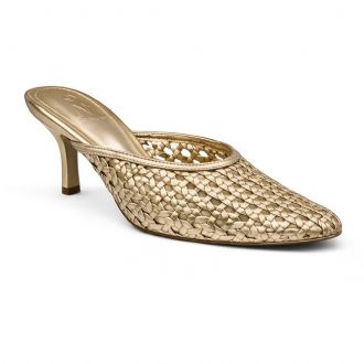 Mule γοβα με χαμηλό τακούνι - Χρυσό