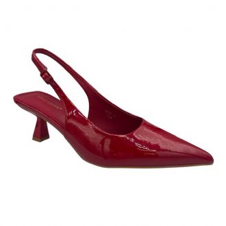 Γόβα λουστρίνι με λουράκι - Κόκκινο