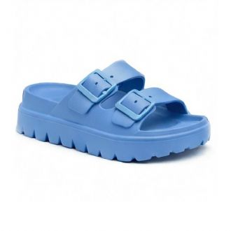 Σαγιονάρα flatform με δύο λουριά - Γαλάζιο - Mitsuko